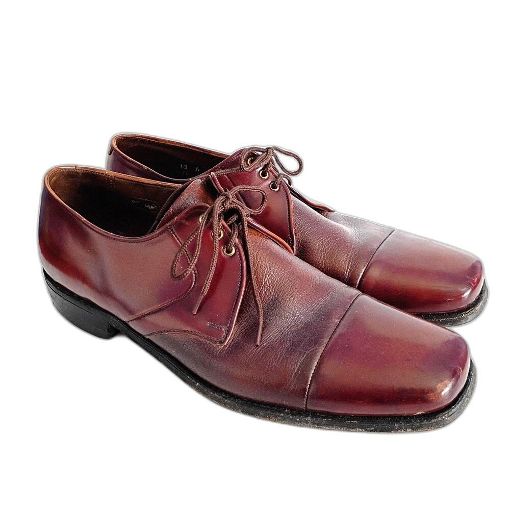 Vintage Weyenberg Massacic Men's Oxford Shoes Brown Leather 13 Narrow Academia